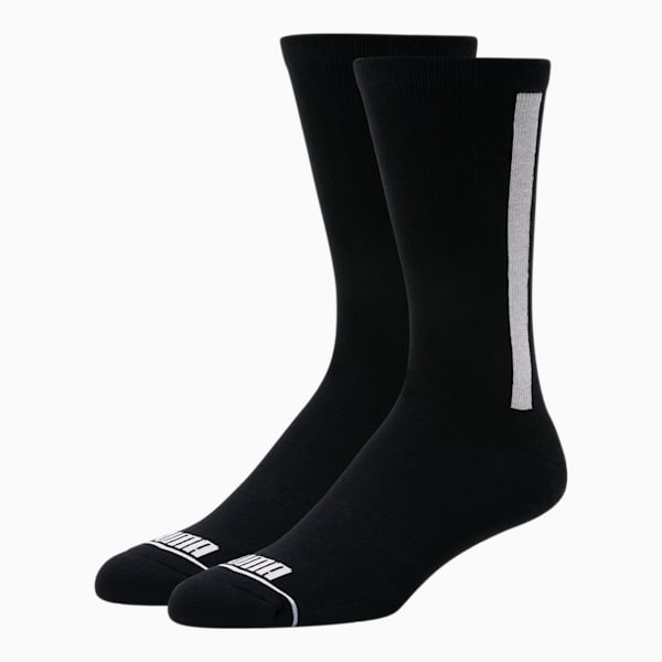 Men's T7 Crew Socks [2 Pack], BLACK / WHITE, extralarge